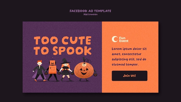 Template di facebook per la celebrazione di halloween