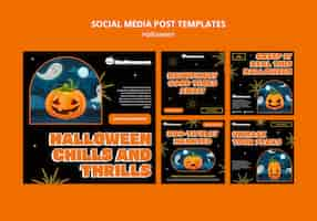 Free PSD halloween celebration  instagram posts