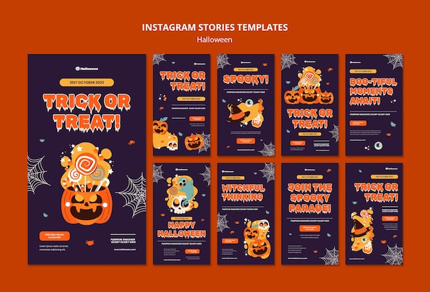 Free PSD halloween celebration  instagram stories