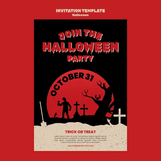 halloween celebration invitation template