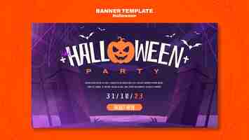 無料PSD ハロウィーンの祝いのランディングページのテンプレート