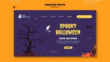 Free PSD halloween celebration landing page template