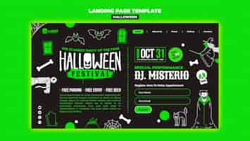 Free PSD halloween celebration landing page