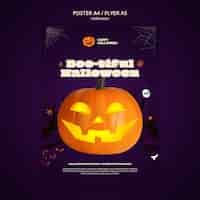 Free PSD halloween celebration poster template