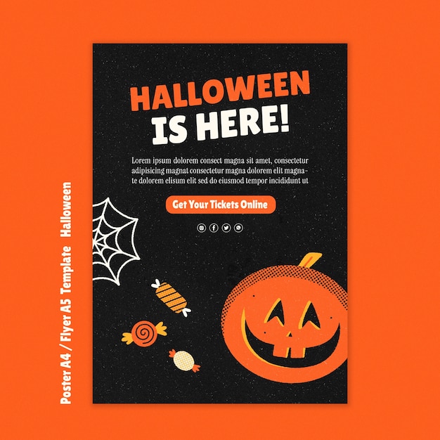 Halloween celebration poster template