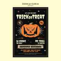 Free PSD halloween celebration poster template