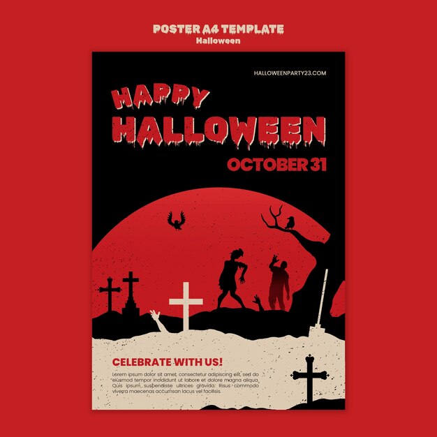 halloween celebration poster template