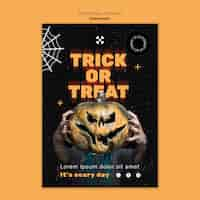 Free PSD halloween celebration poster template