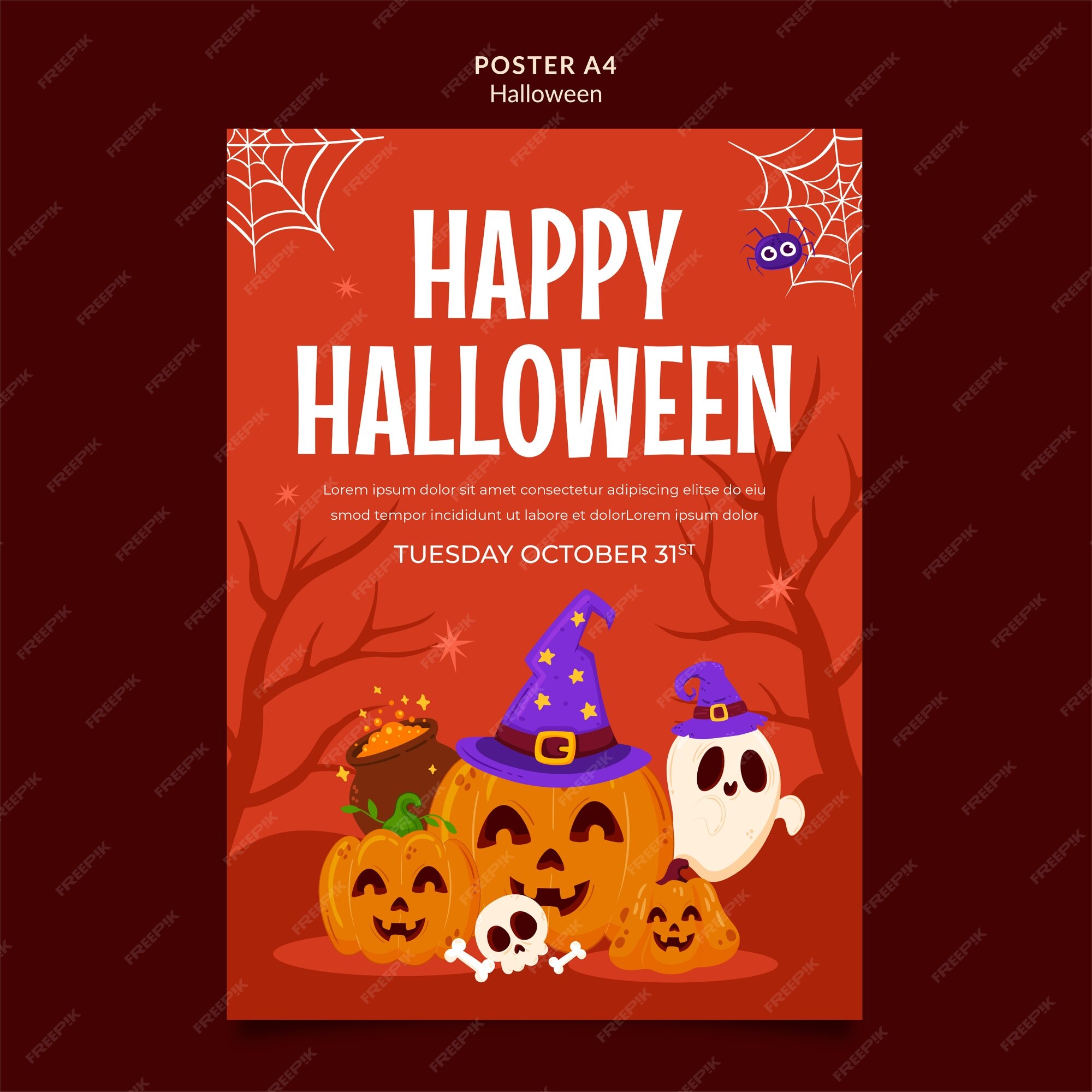 cartoon Halloween poster