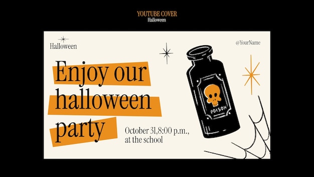 Free PSD halloween celebration youtube cover