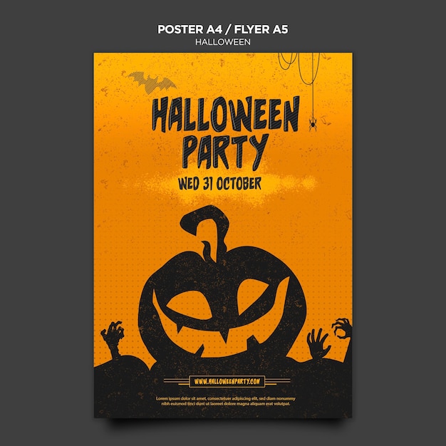 Free Psd Halloween Costume Party Flyer Template