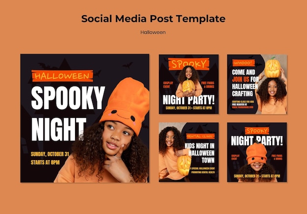 Free PSD halloween food instagram posts