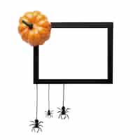 Free PSD halloween frame design isolated