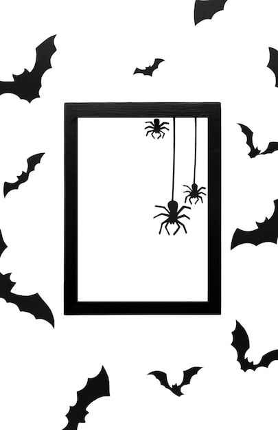 Free PSD halloween frame design isolated