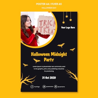 Halloween party template poster