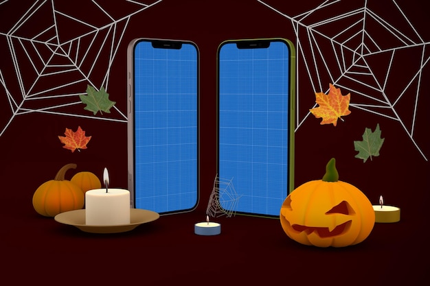 Макет телефона на хэллоуин