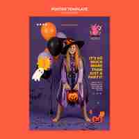 Free PSD halloween print template with photo