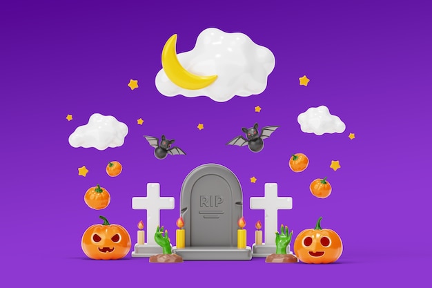 無料PSD ハロウィーンの静物画の背景