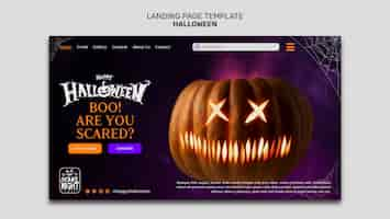 無料PSD ハロウィーンのテンプレートデザイン