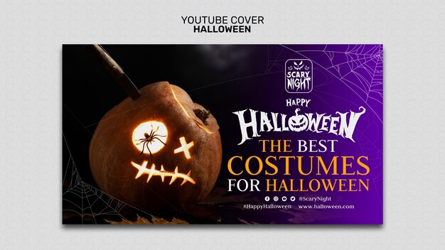 Free PSD | Halloween template design