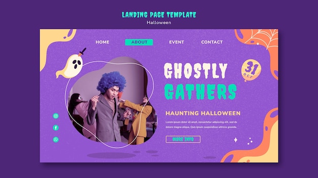 Free PSD halloween template design