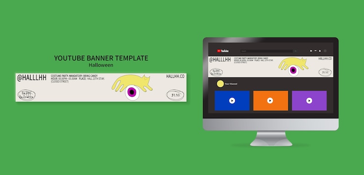 Free PSD halloween template design