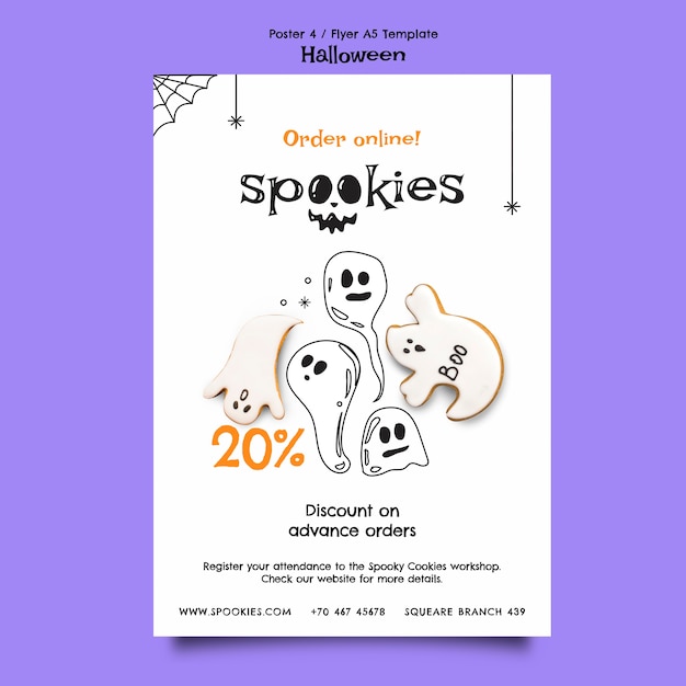 Free PSD halloween template design