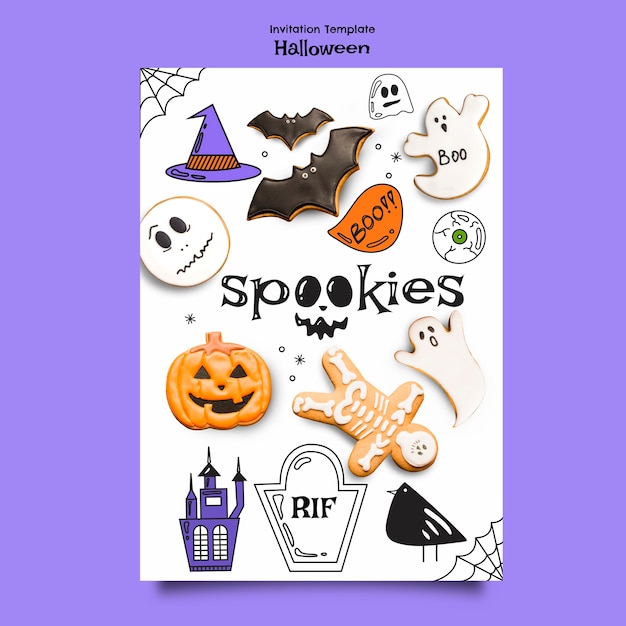 Free PSD halloween template design