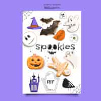 Free PSD halloween template design