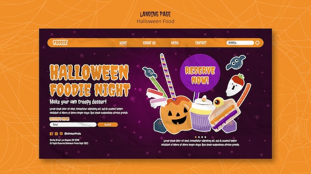 無料PSD ハロウィーンのテンプレートデザイン