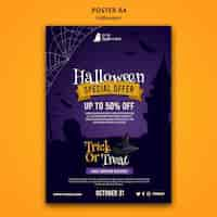 Free PSD halloween vertical print template