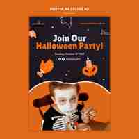 Free PSD halloween vertical print template