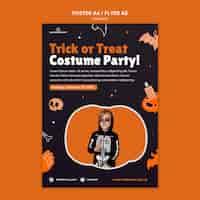 Free PSD halloween vertical print template