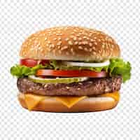 PSD gratuito hamburger isolato su sfondo trasparente