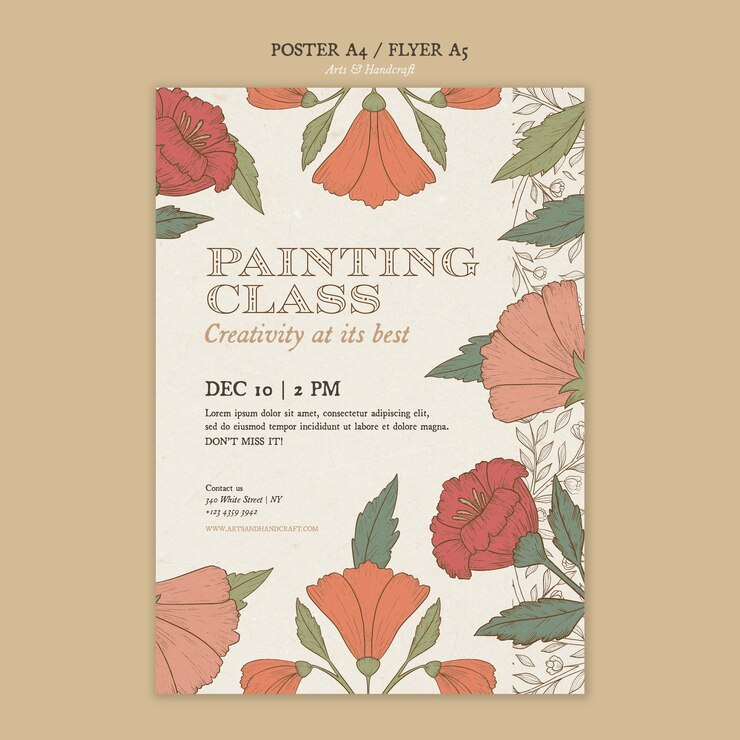 無料PSD 手描きのアートとクラフトのテンプレート