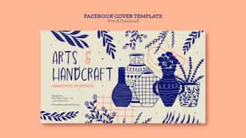 Free PSD hand drawn art and craft template