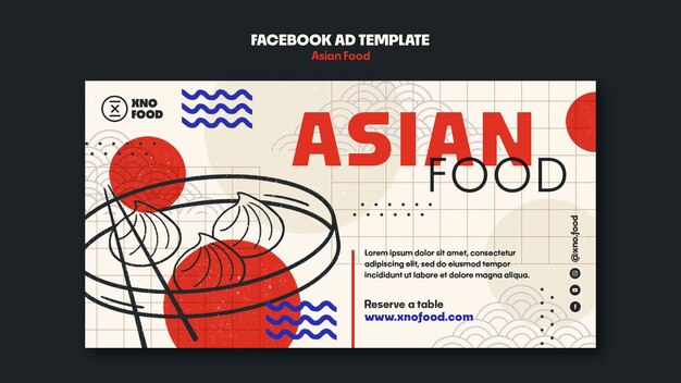 hand drawn asian food template