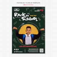 Free PSD hand drawn back to school flyer