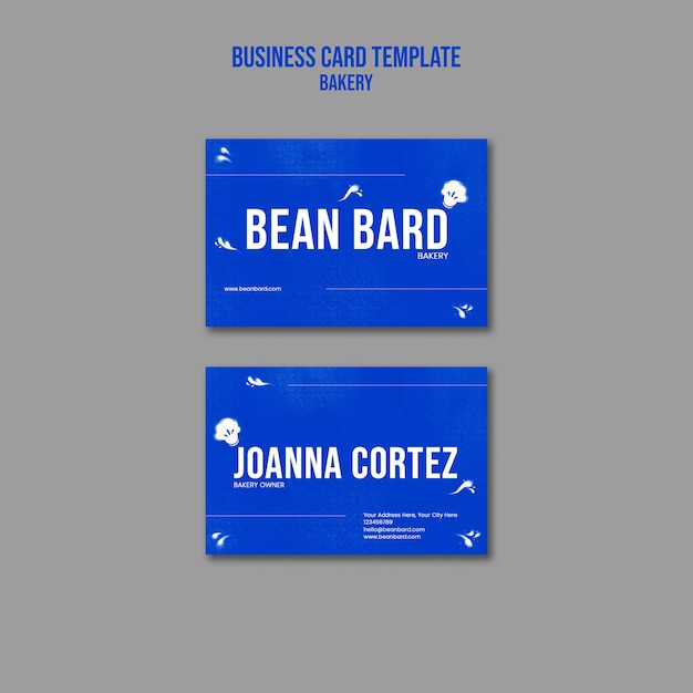 Hand Drawn Baked Products Business Card – Free PSD Template Download