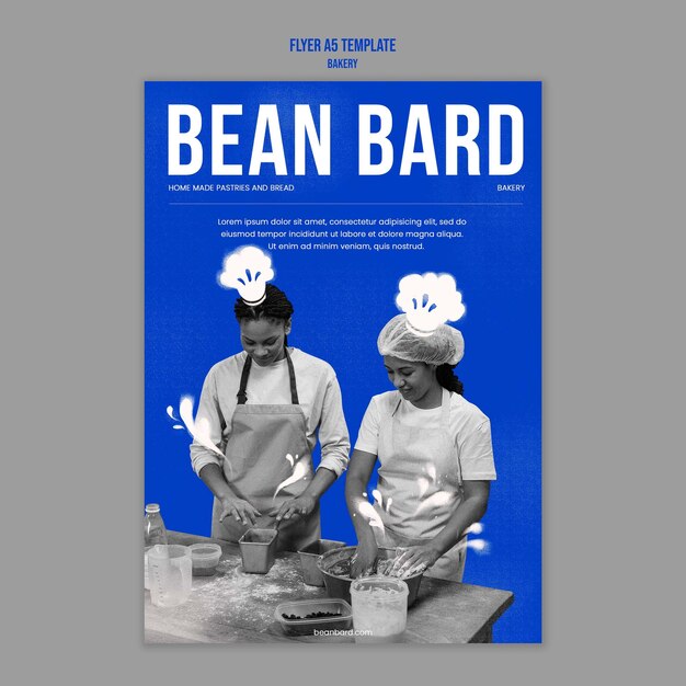 hand drawn baked products flyer template