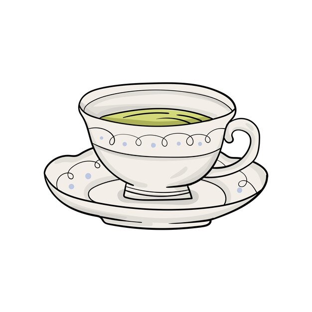 Hand drawn beverage isolated