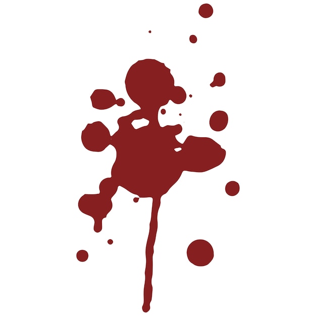 Free PSD hand drawn blood splatter isolated