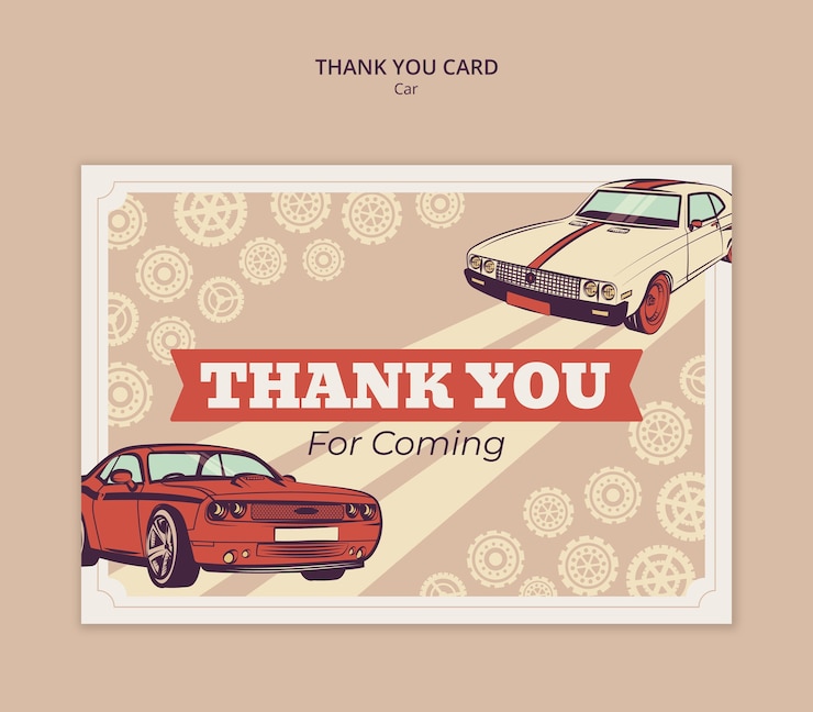 Free PSD hand drawn car garage template