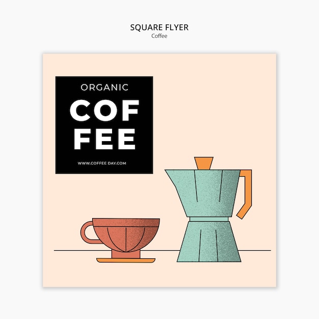 Free PSD hand drawn coffee