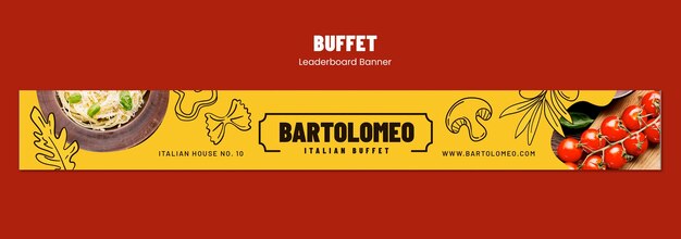 hand drawn delicious buffet template