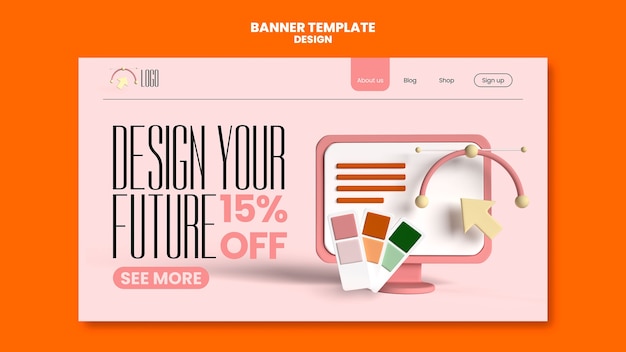 Free PSD hand drawn design template