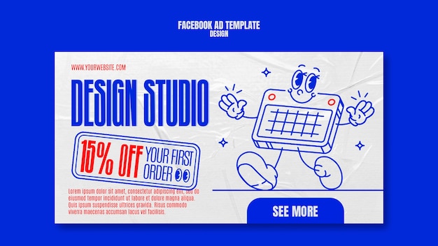 Free PSD hand drawn design template