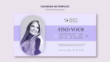 PSD gratuito modello di facebook di affari di moda disegnato a mano