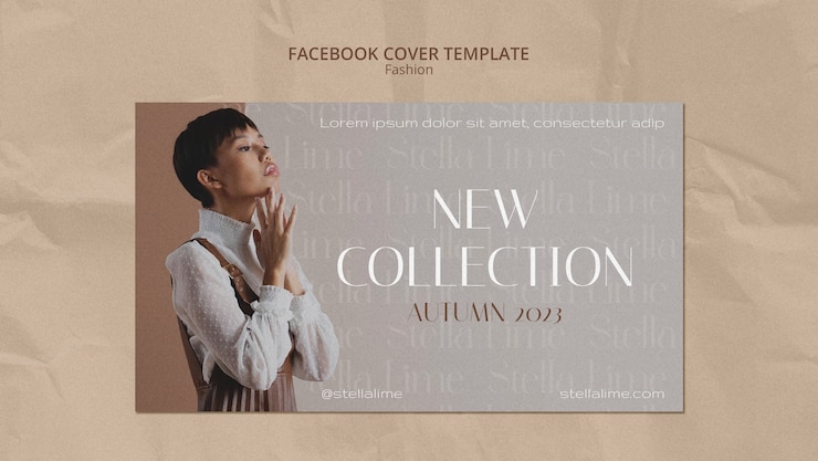 Free PSD hand drawn fashion collection facebook cover