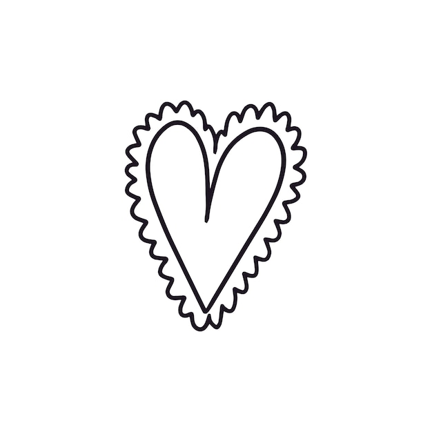 Free PSD hand drawn heart illustration